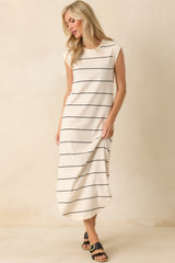 Z Supply Ivory Calabasas Striped Midi Dress