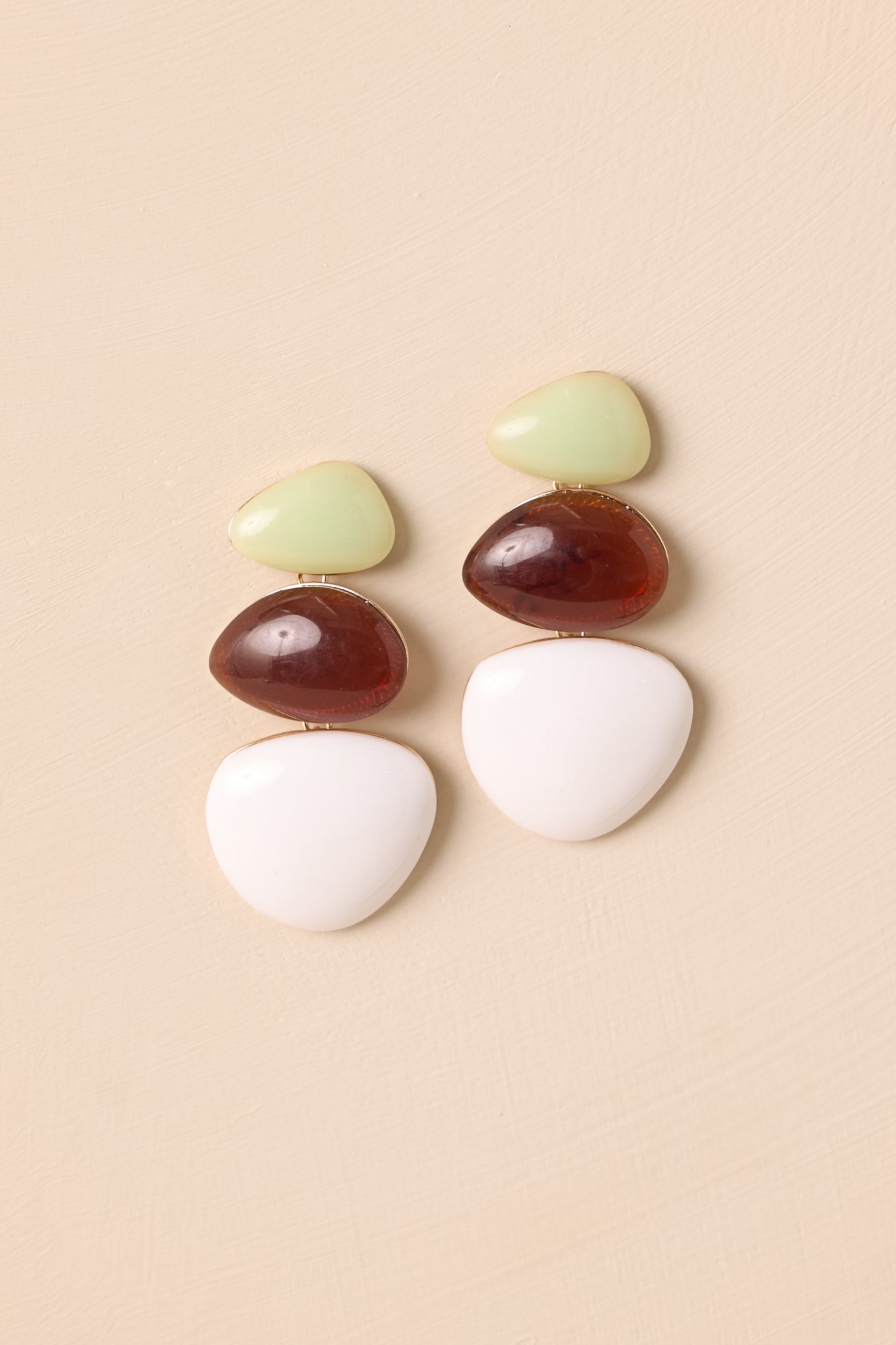 Feeling Pretty As Ever White Multi Stone Drop Earrings