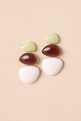 Feeling Pretty As Ever White Multi Stone Drop Earrings