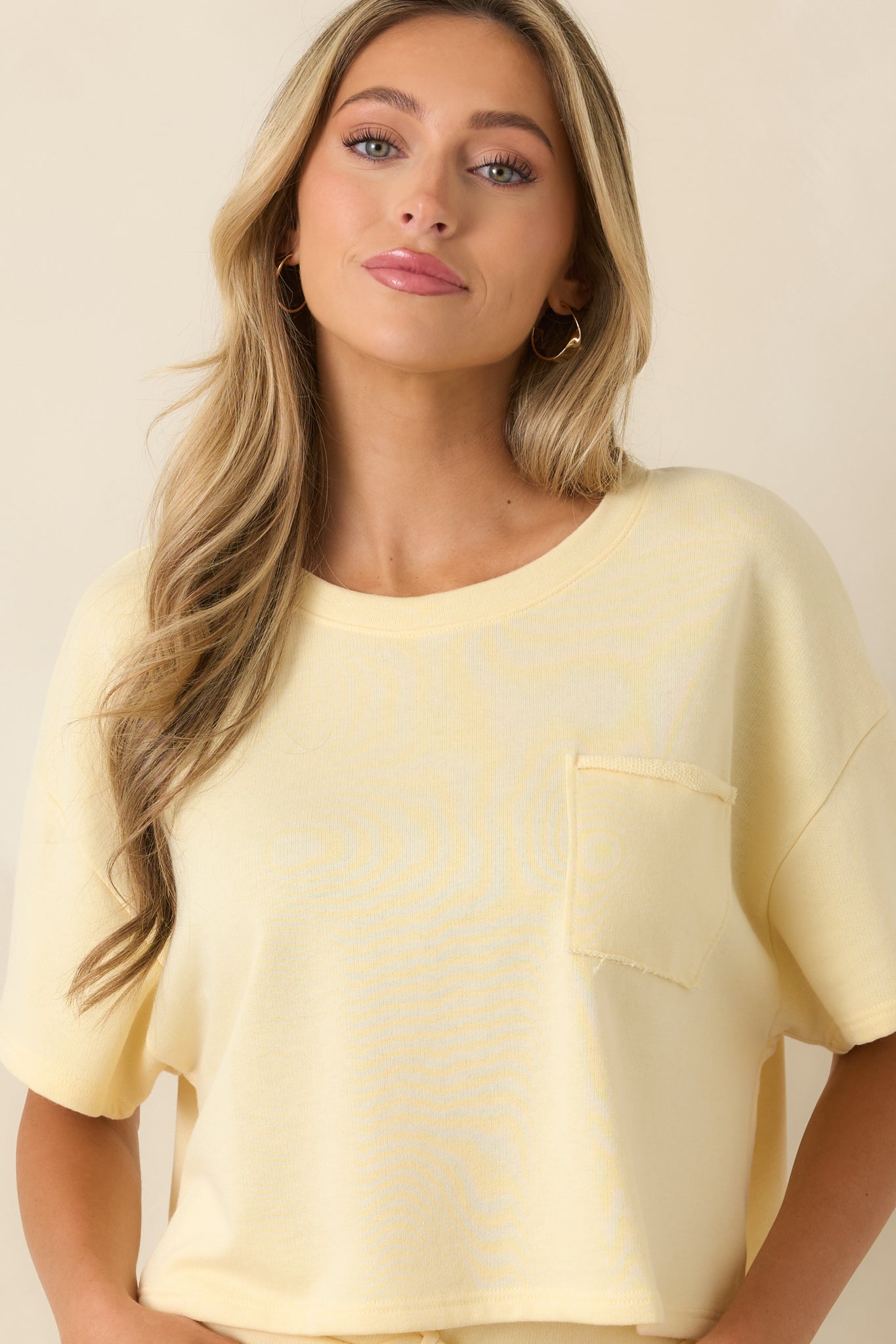 The Fun Part Butter Yellow Cropped Tee