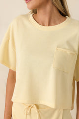 The Fun Part Butter Yellow Cropped Tee