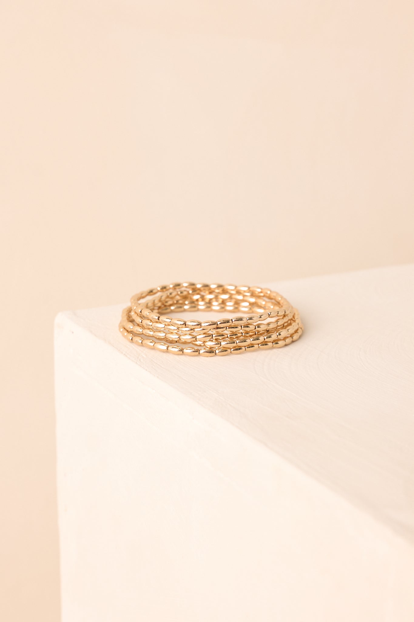 Waiting For A Sign Gold Beaded Bracelet Set