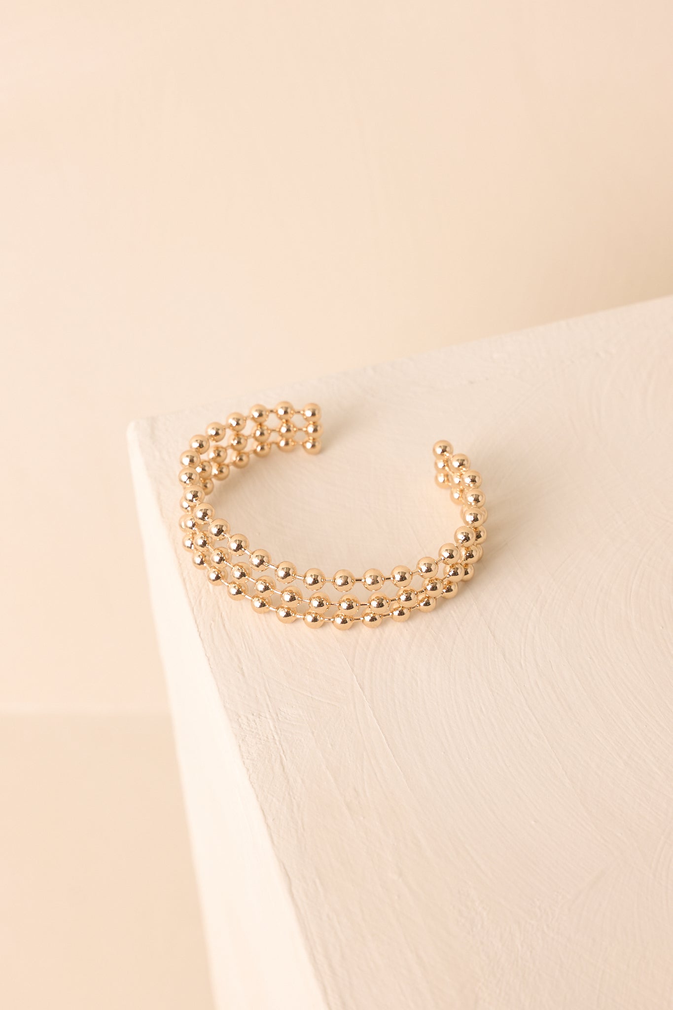 Can Never Go Wrong Gold Layered Cuff Bracelet