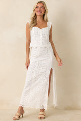 Z Supply Emrie White Eyelet Cropped Top