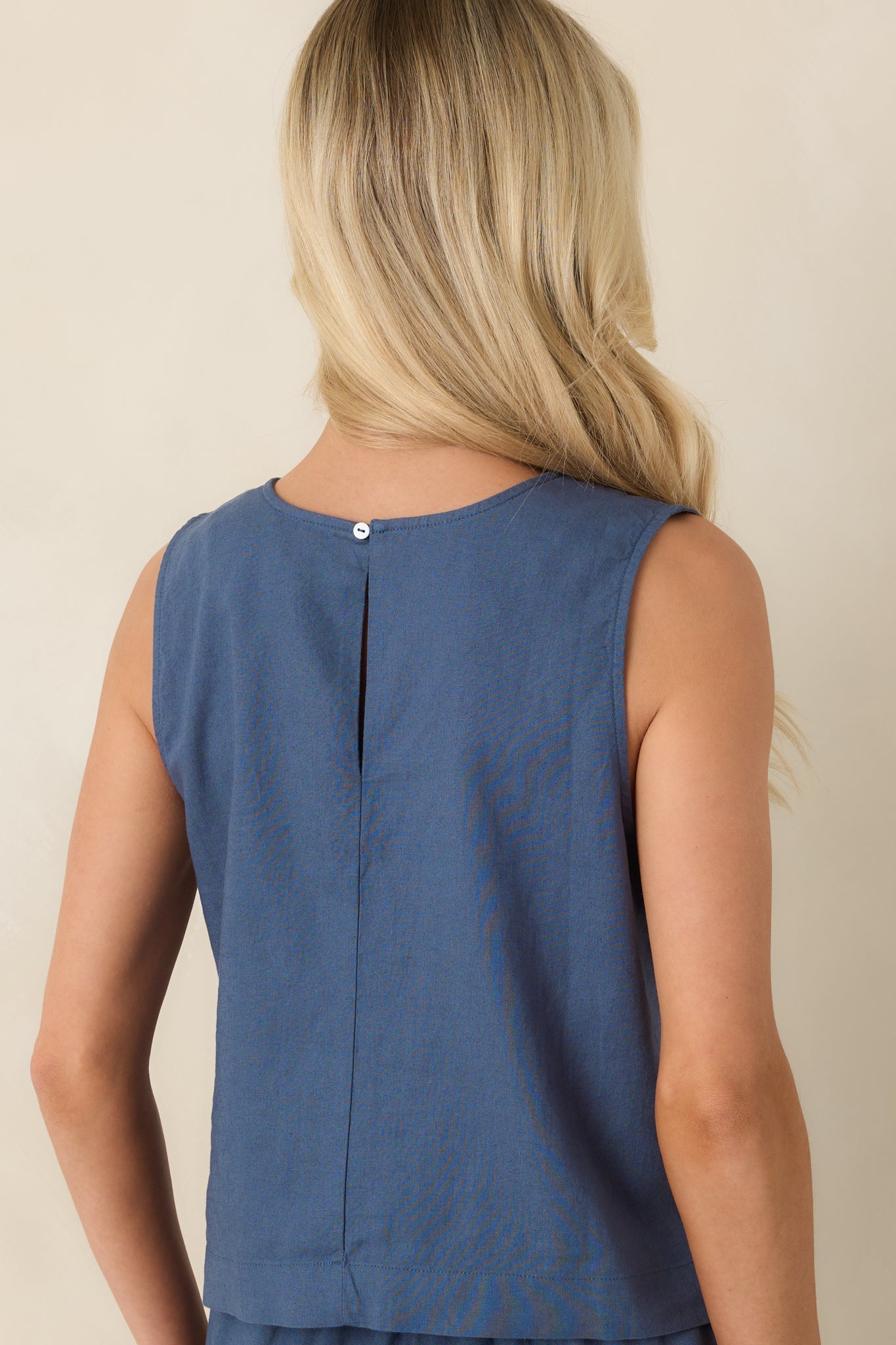 Z Supply Sloane Vintage Indigo Linen Tank Top