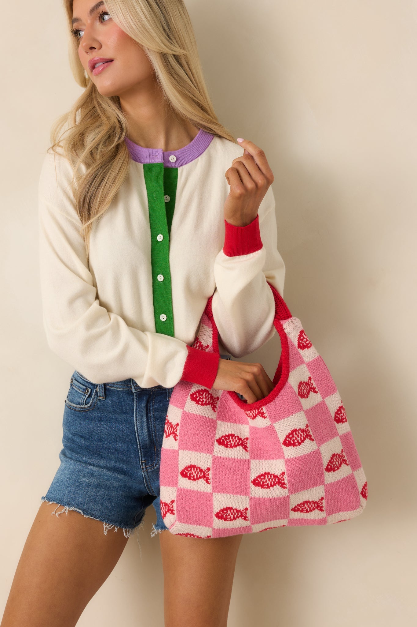 FRNCH Tulum Rose Pink Goldfish Handbag