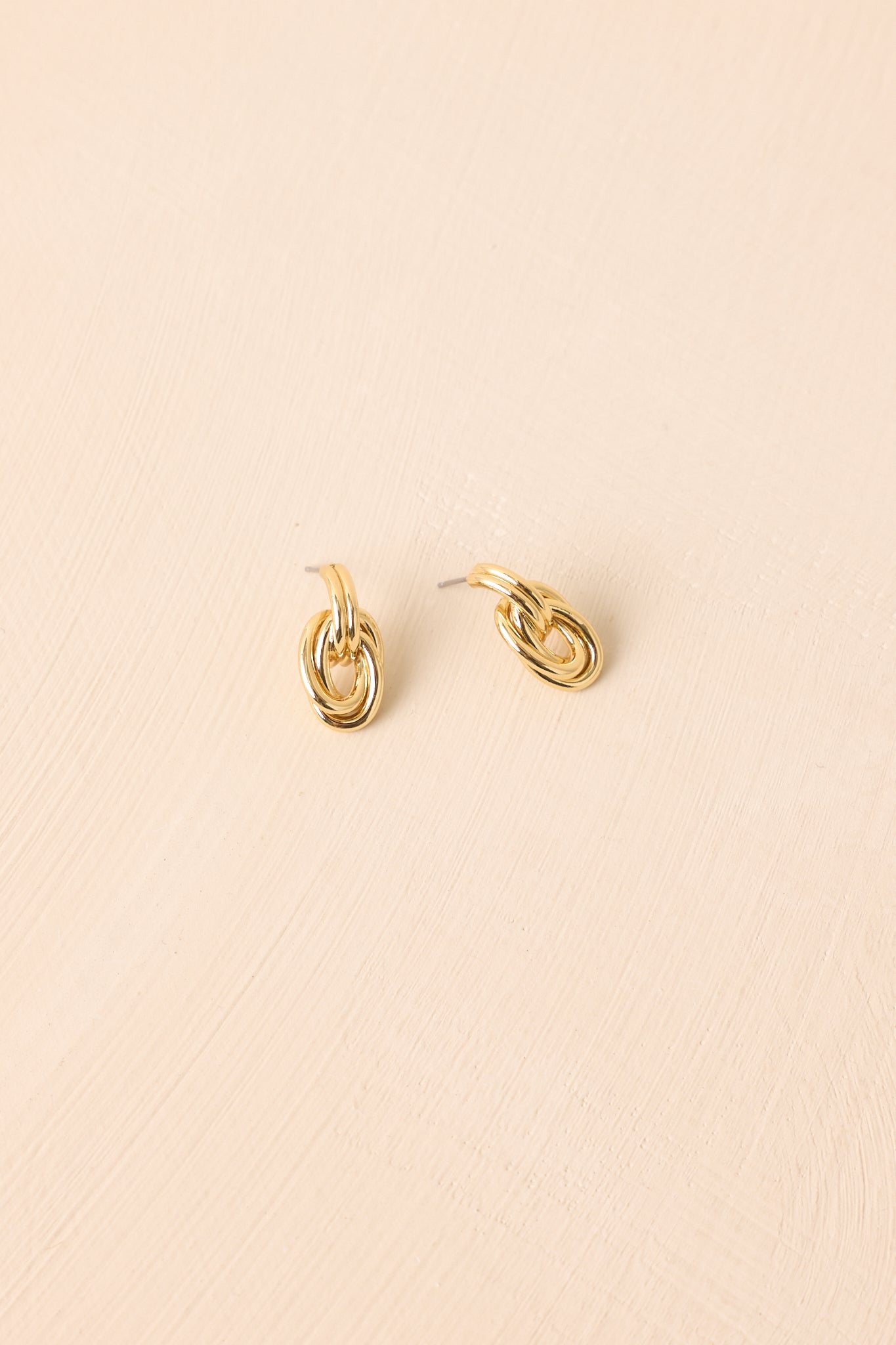 Better This Way Interlocking Gold Hoop Earrings