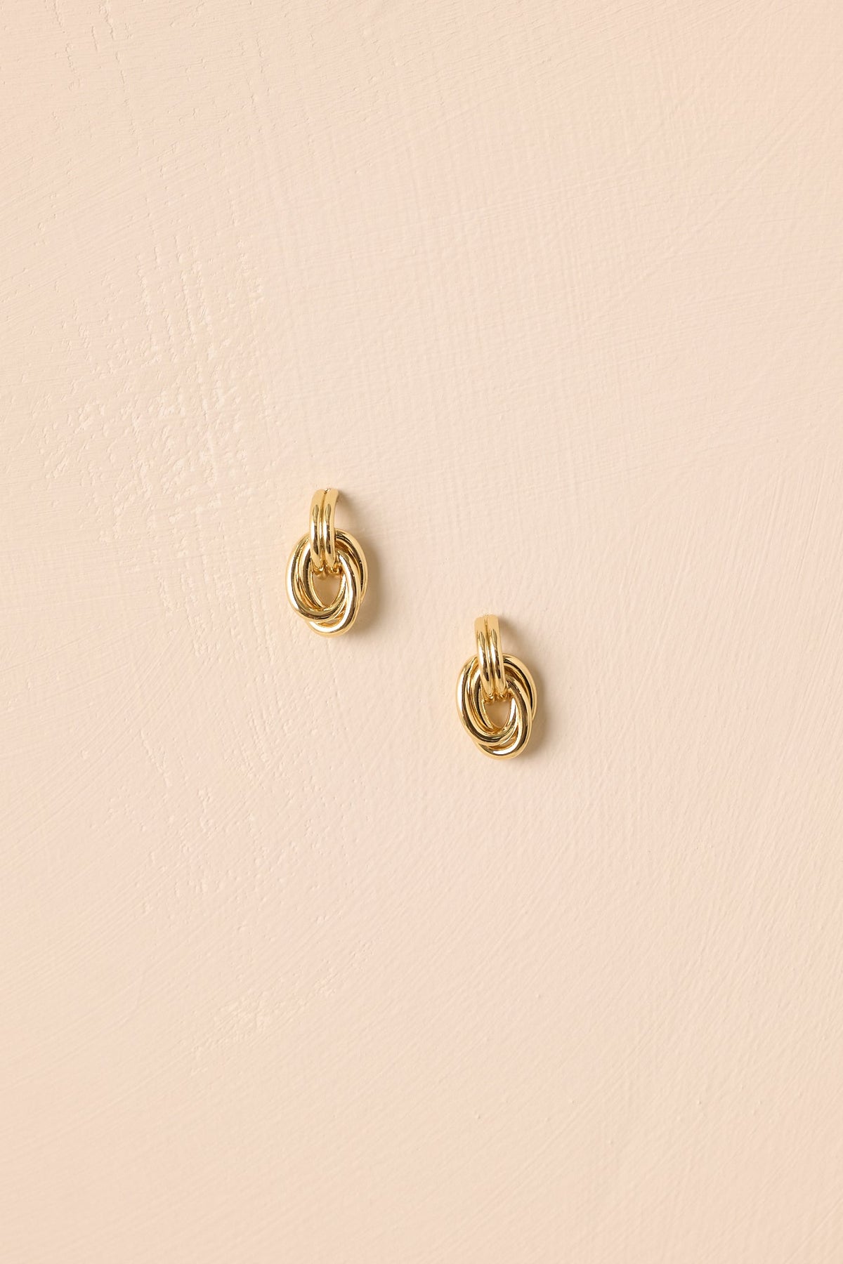 Better This Way Interlocking Gold Hoop Earrings