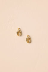 Better This Way Interlocking Gold Hoop Earrings