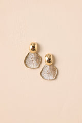 Beneath The Open Sky Gold Textured Drop Earrings
