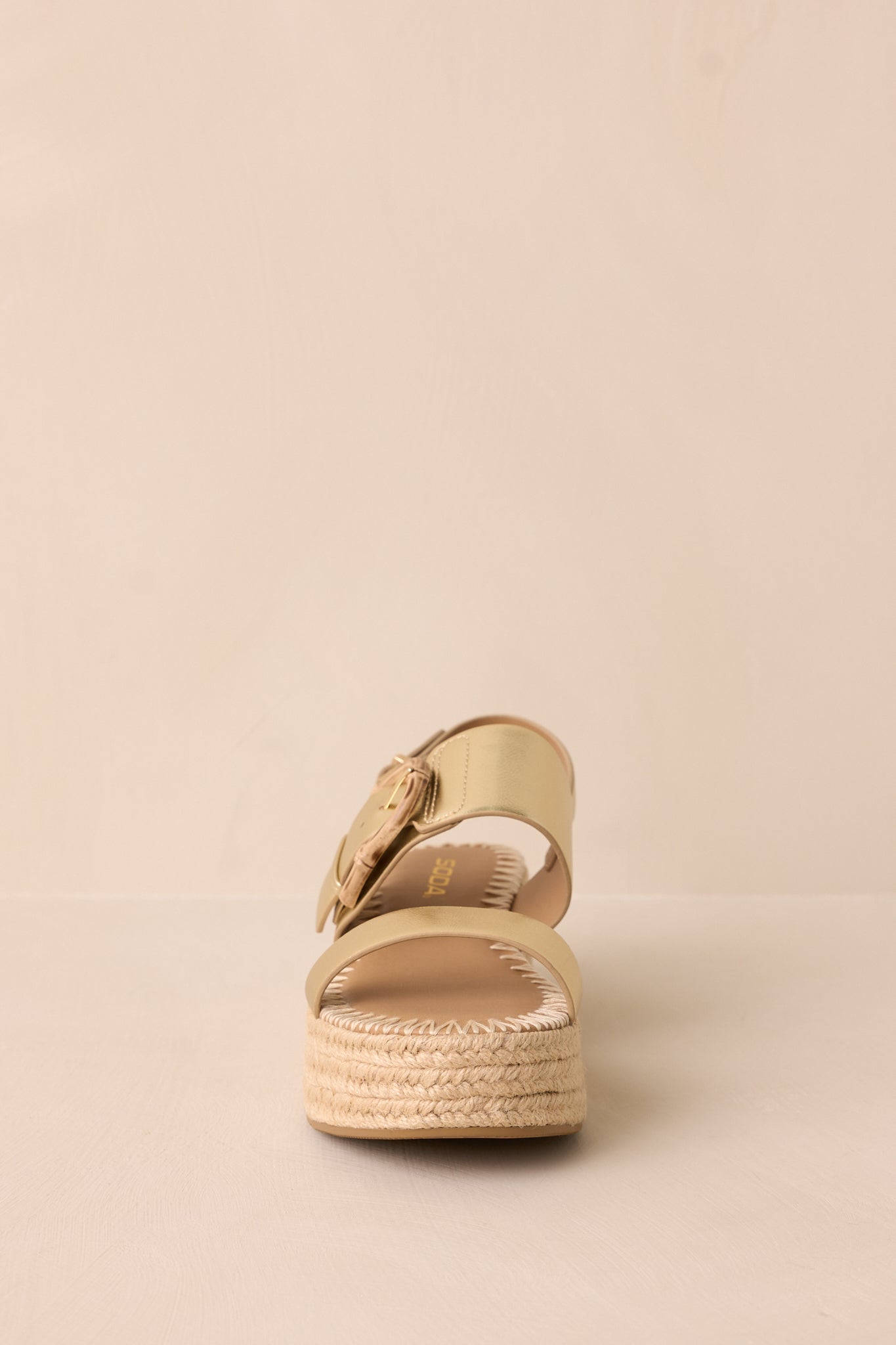 Warm Breeze Gold Espadrille Platform Sandals