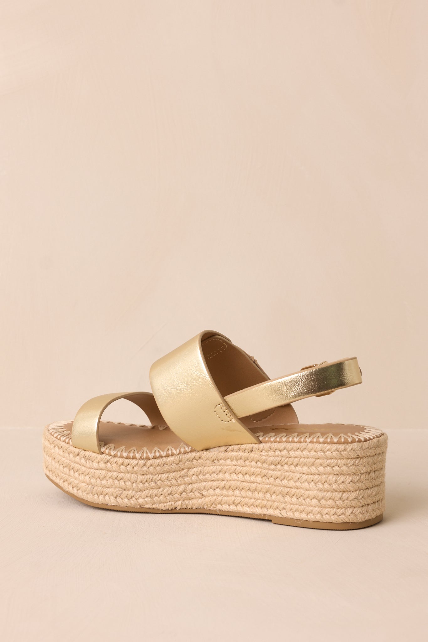 Warm Breeze Gold Espadrille Platform Sandals
