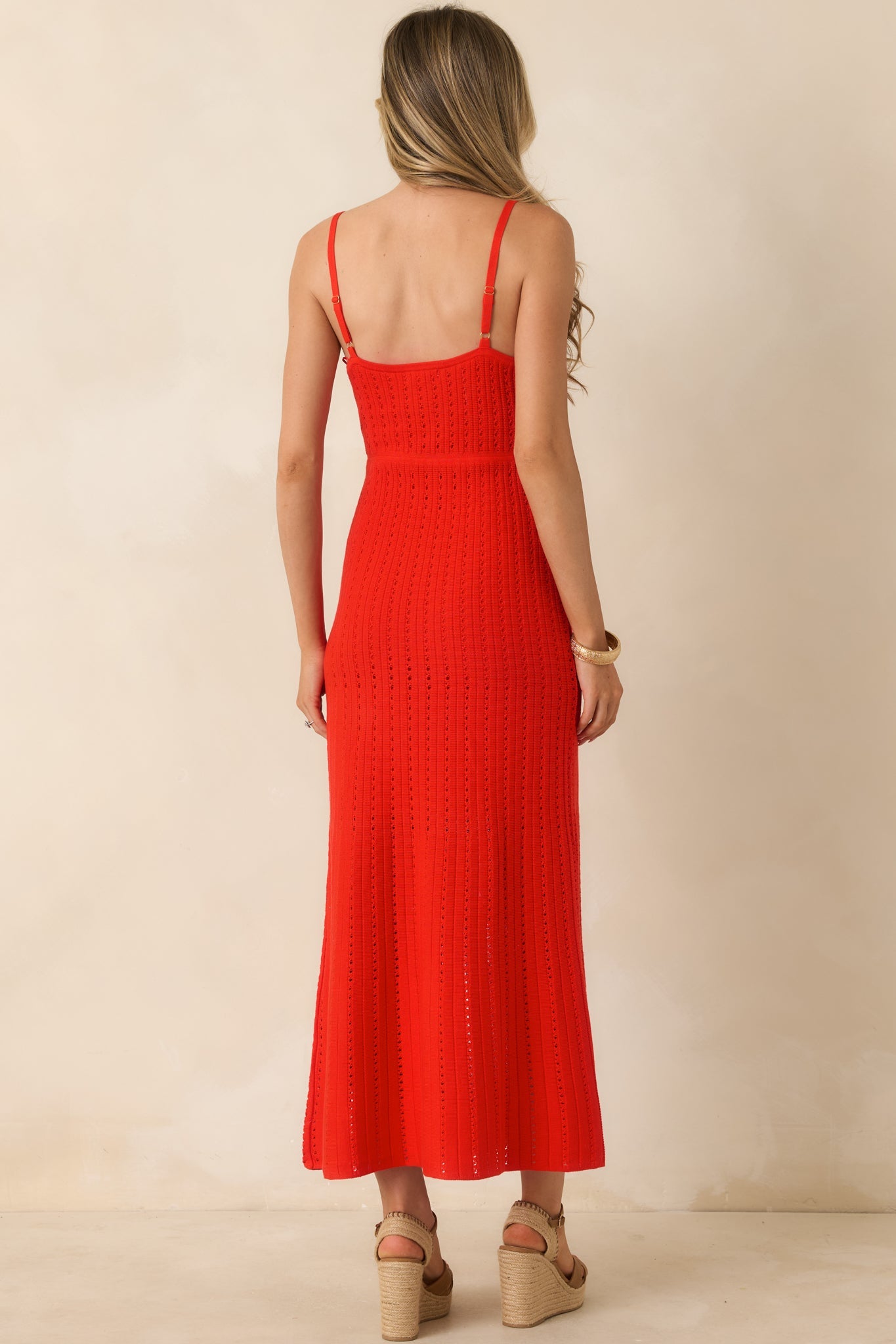 Z Supply Sundra Poppy Red Crochet Maxi Dress