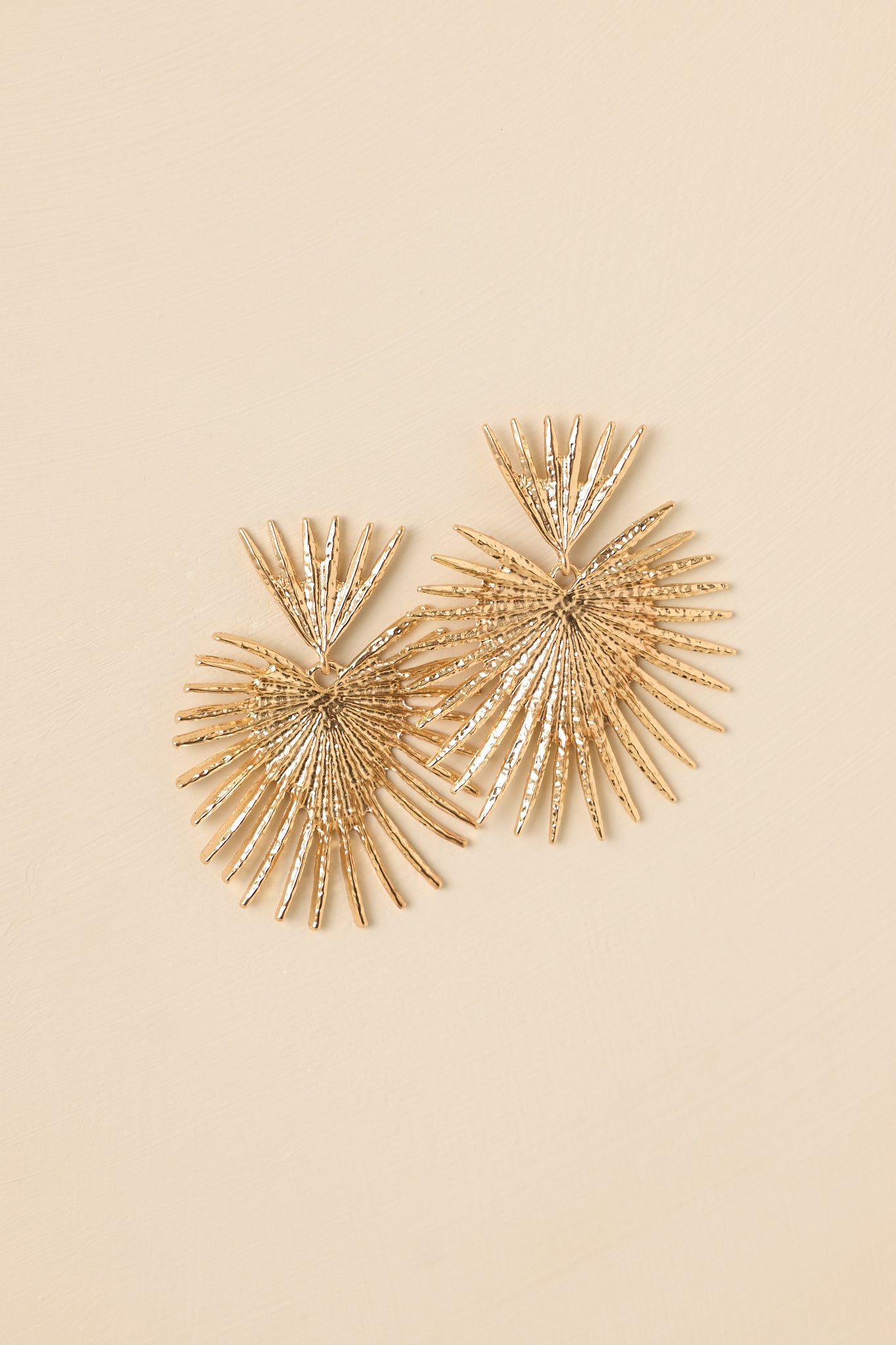 Light Finds You Gold Fan-Shaped Statement Drop Earrings