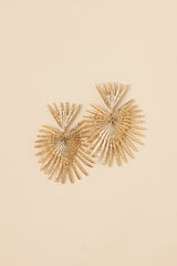 Light Finds You Gold Fan-Shaped Statement Drop Earrings