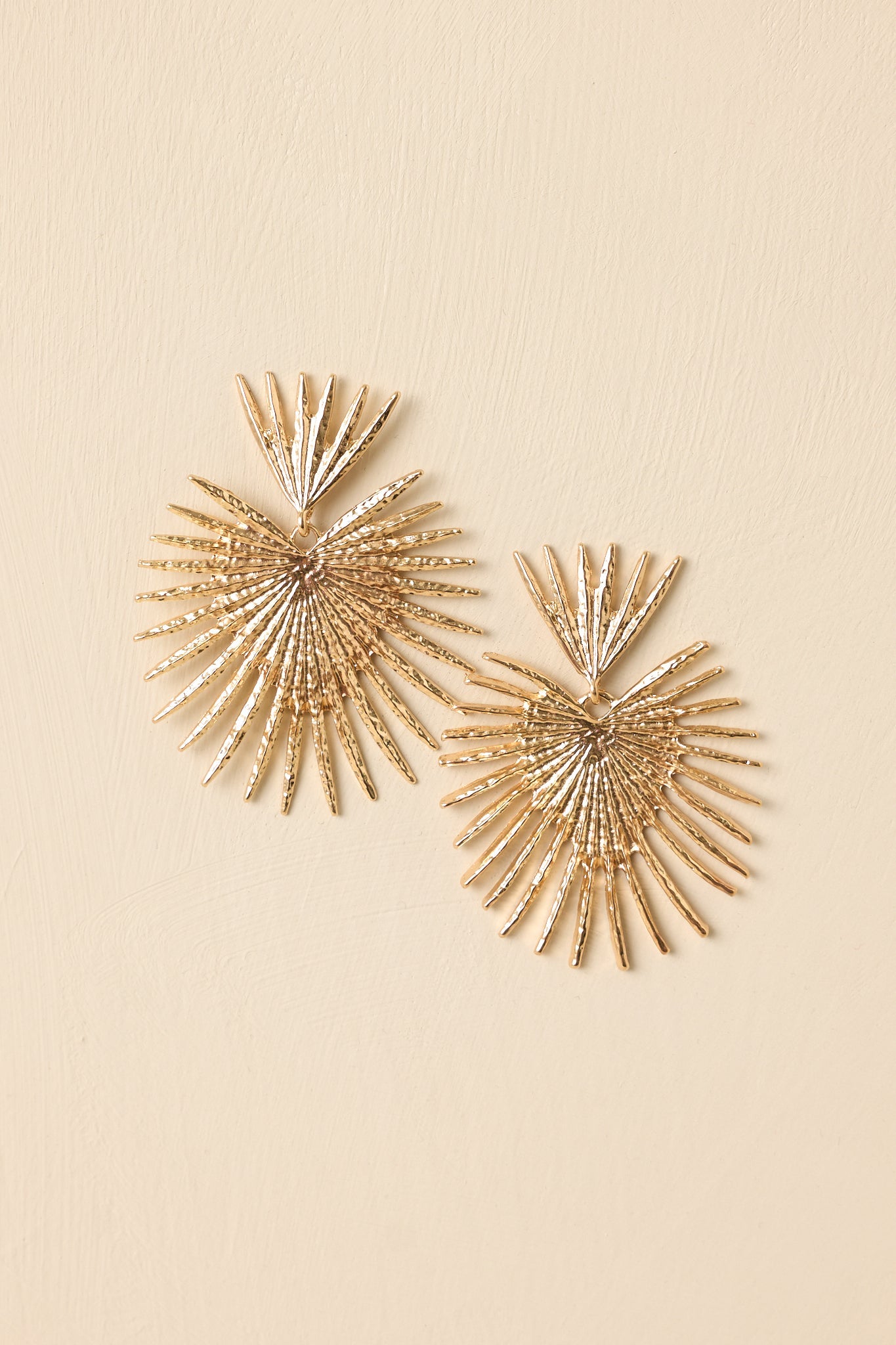 Light Finds You Gold Fan-Shaped Statement Drop Earrings