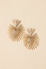 Light Finds You Gold Fan-Shaped Statement Drop Earrings