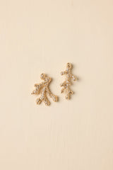 Golden Shoreline Gold Coral Drop Earrings