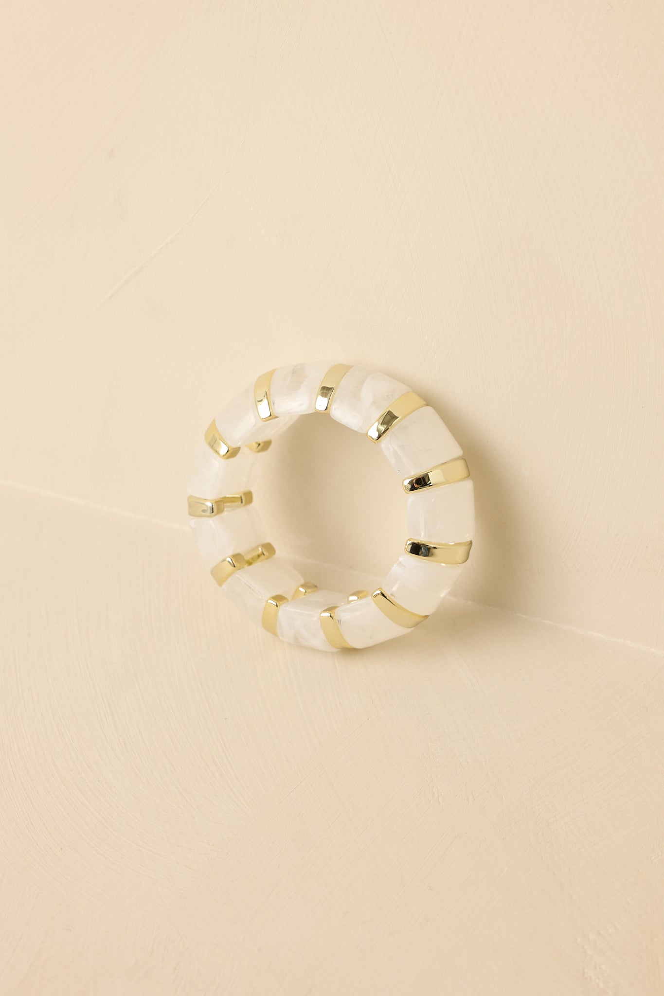 Shine On White & Gold Statement Bracelet