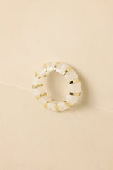 Shine On White & Gold Statement Bracelet
