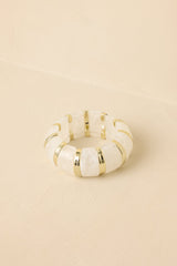 Shine On White & Gold Statement Bracelet