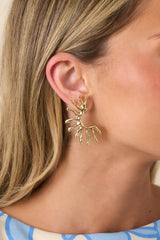 Golden Reef Gold Sculptural Statement Earrings