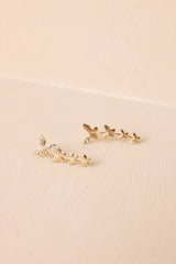 Morning Dew Gold Butterfly Drop Earrings
