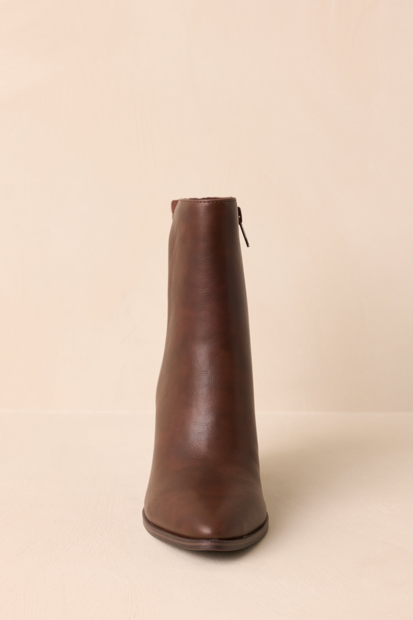 Stand Corrected Brown Faux Leather Suede Ankle Boots