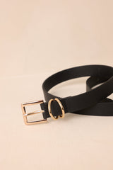 Thought You'd Notice Black Faux Leather Belt