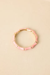 Pretty Put Together Pink Bamboo Bangle Bracelet