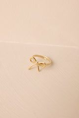 Wrapped In Love Gold Bow Ring