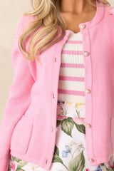 Kennedy Lantana Pink Cotton Cardigan