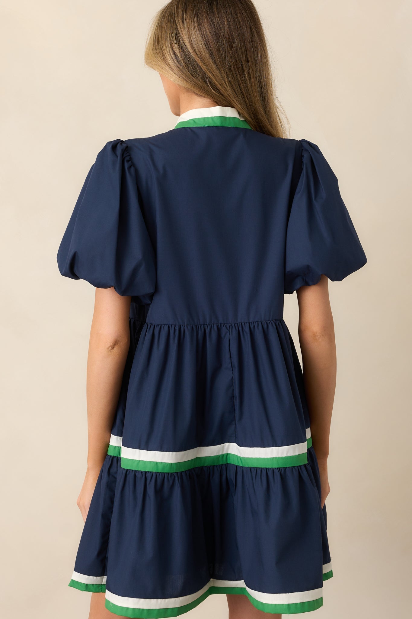 What Matters Most Navy Puff Sleeve Mini Dress