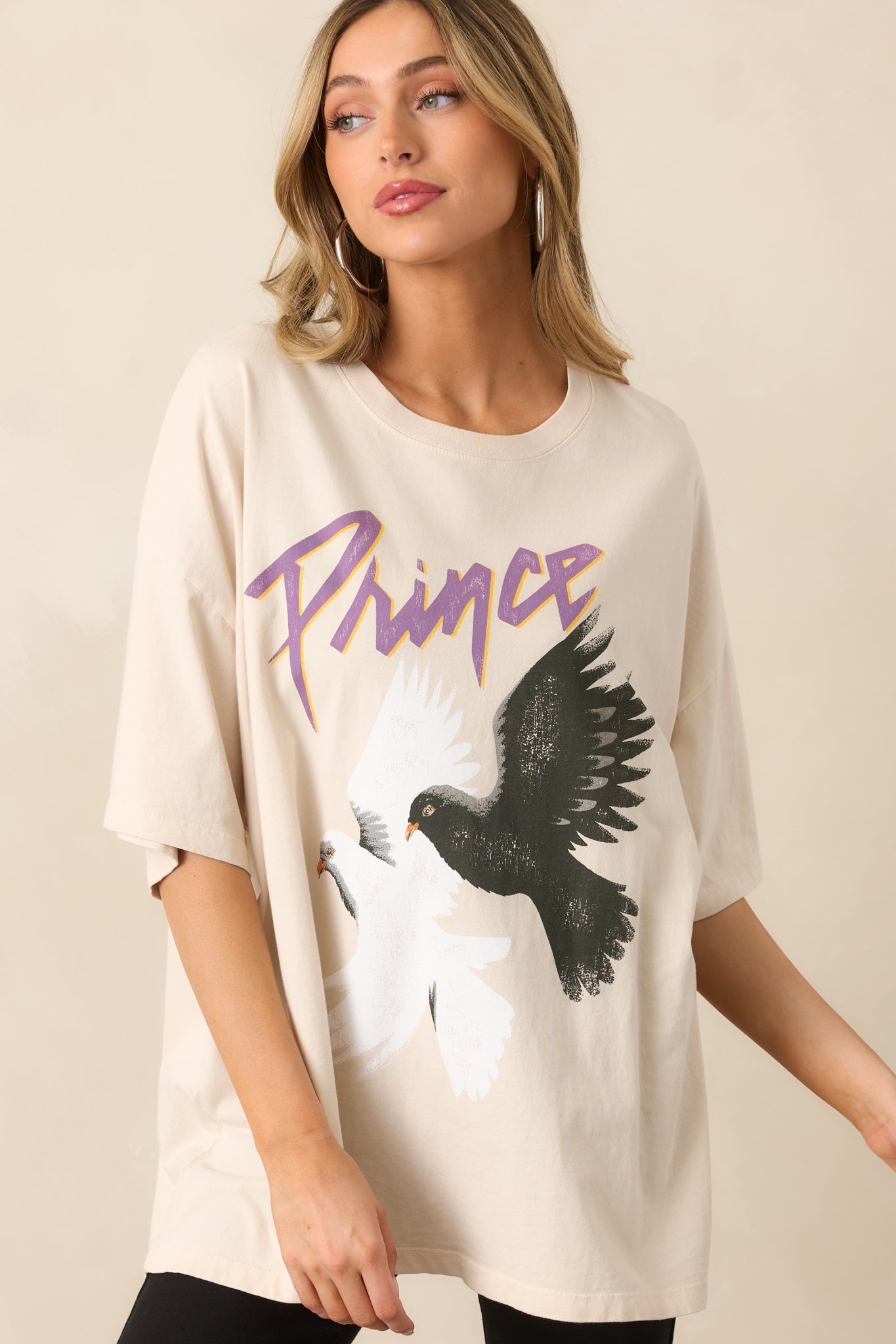Prince And The Revolution Ivory Oversized Tee