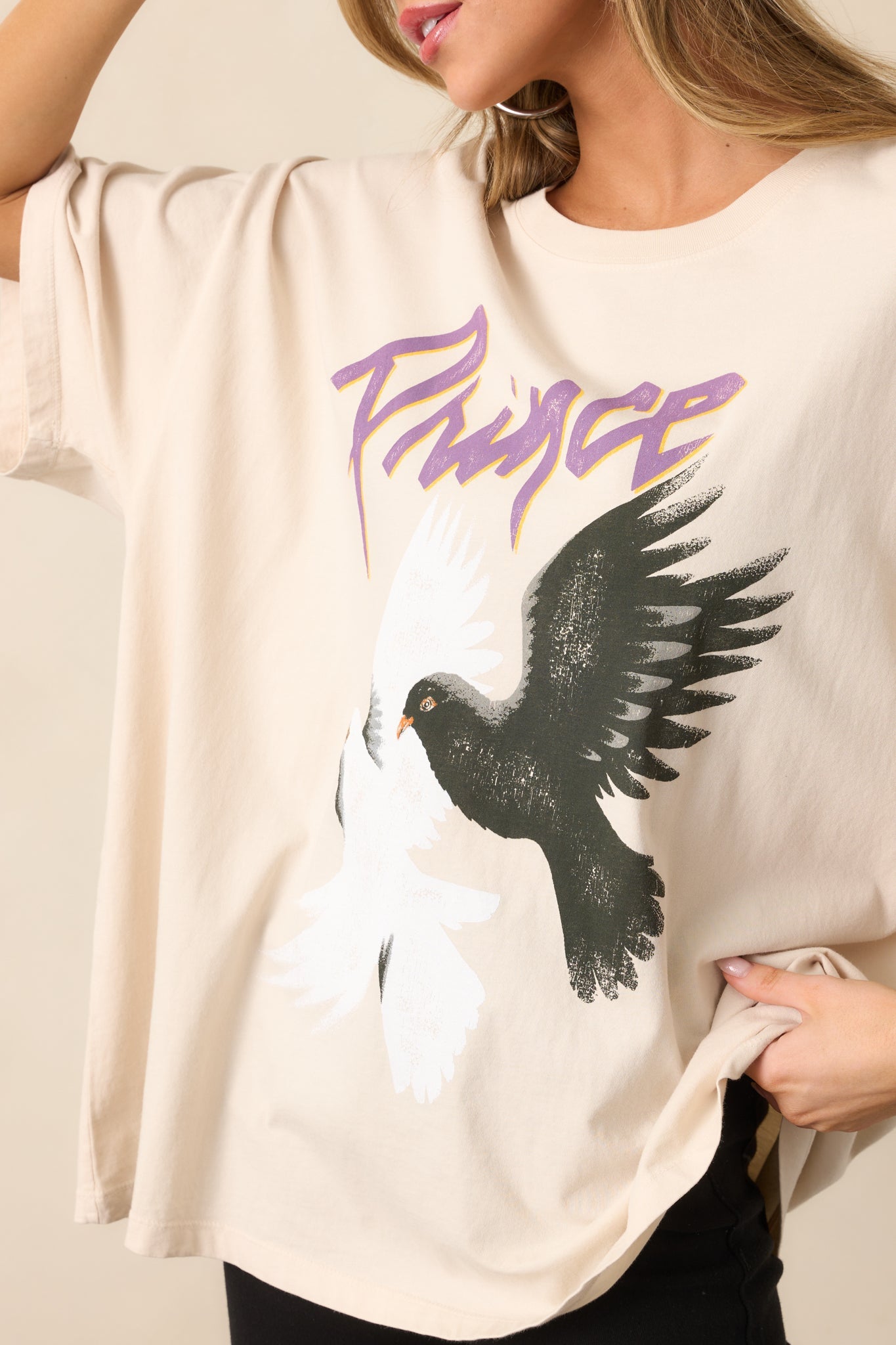 Prince And The Revolution Ivory Oversized Tee