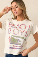 The Beach Boys Vintage Ivory Silver Anniversary Solo Tee
