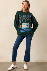 The Beach Boys Pine Green Silver Anniversary BF Crew