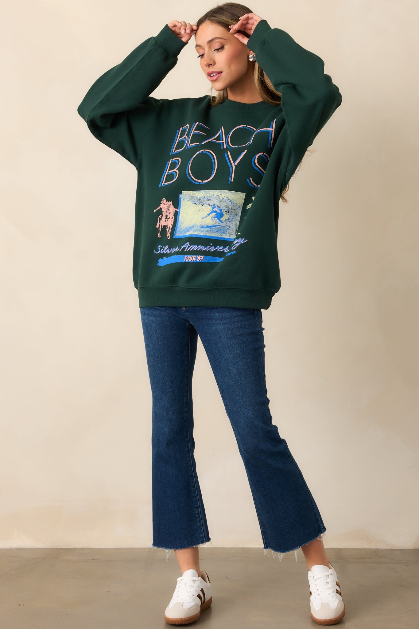 The Beach Boys Pine Green Silver Anniversary BF Crew