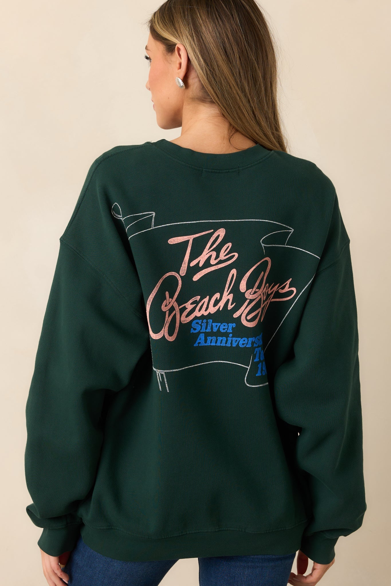 The Beach Boys Pine Green Silver Anniversary BF Crew