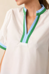 When Everything Aligns White Puff Sleeve Top