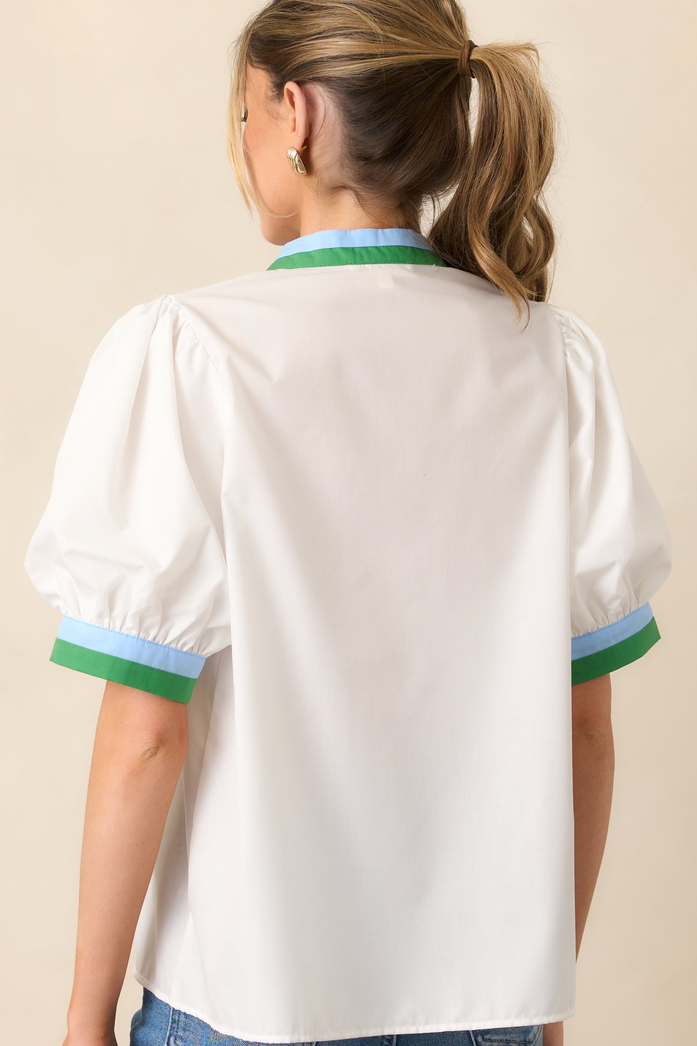 When Everything Aligns White Puff Sleeve Top
