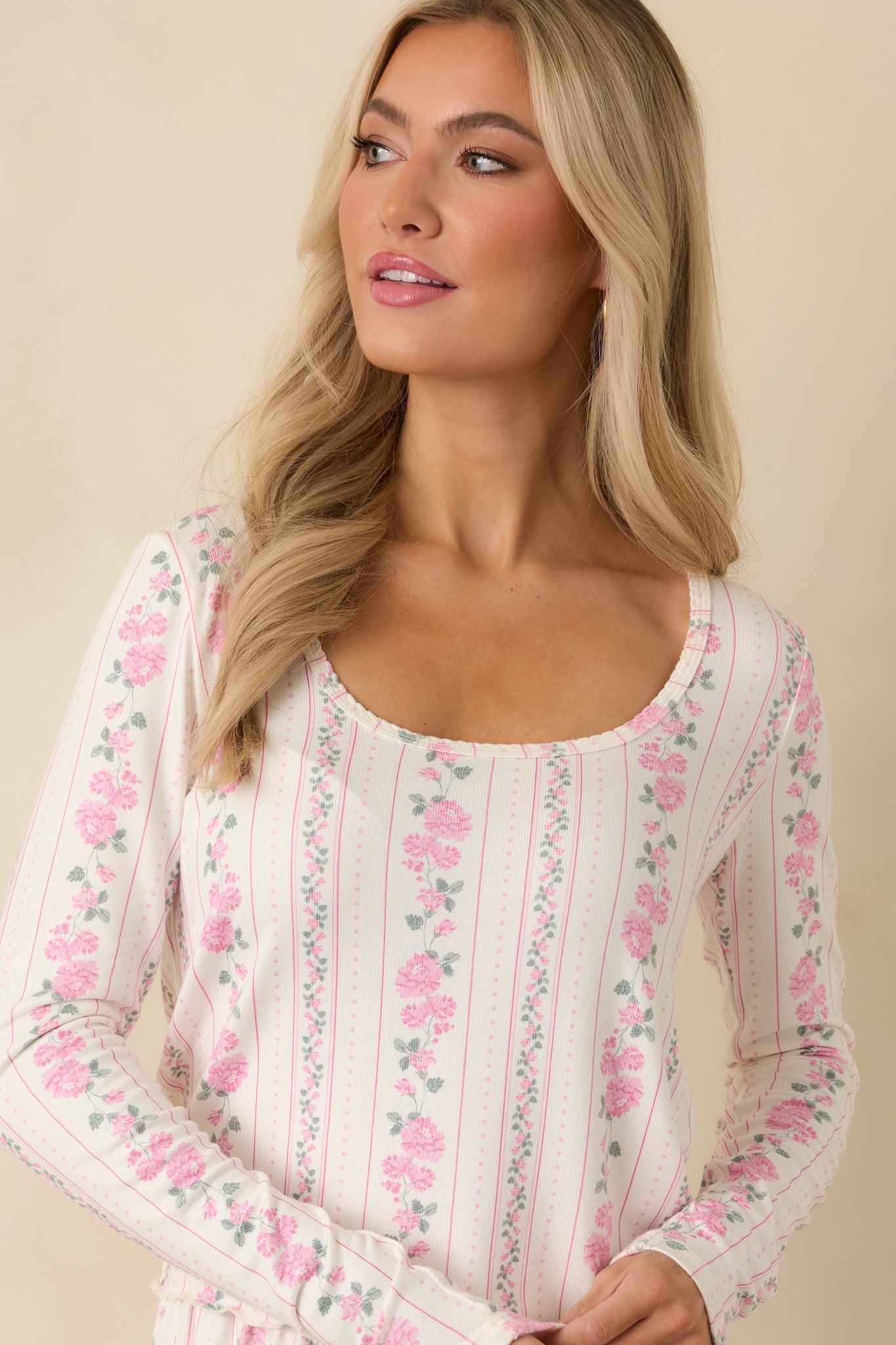 Z Supply Vanilla Ice Multi Marseille Boudoir Long Sleeve Top