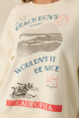 The Beach Boys Wouldn't It Be Nice Ivory Vintage Raglan Sweatshirt