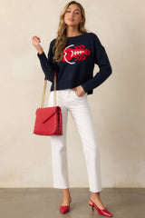 Set Sail Navy Lobster Sweater