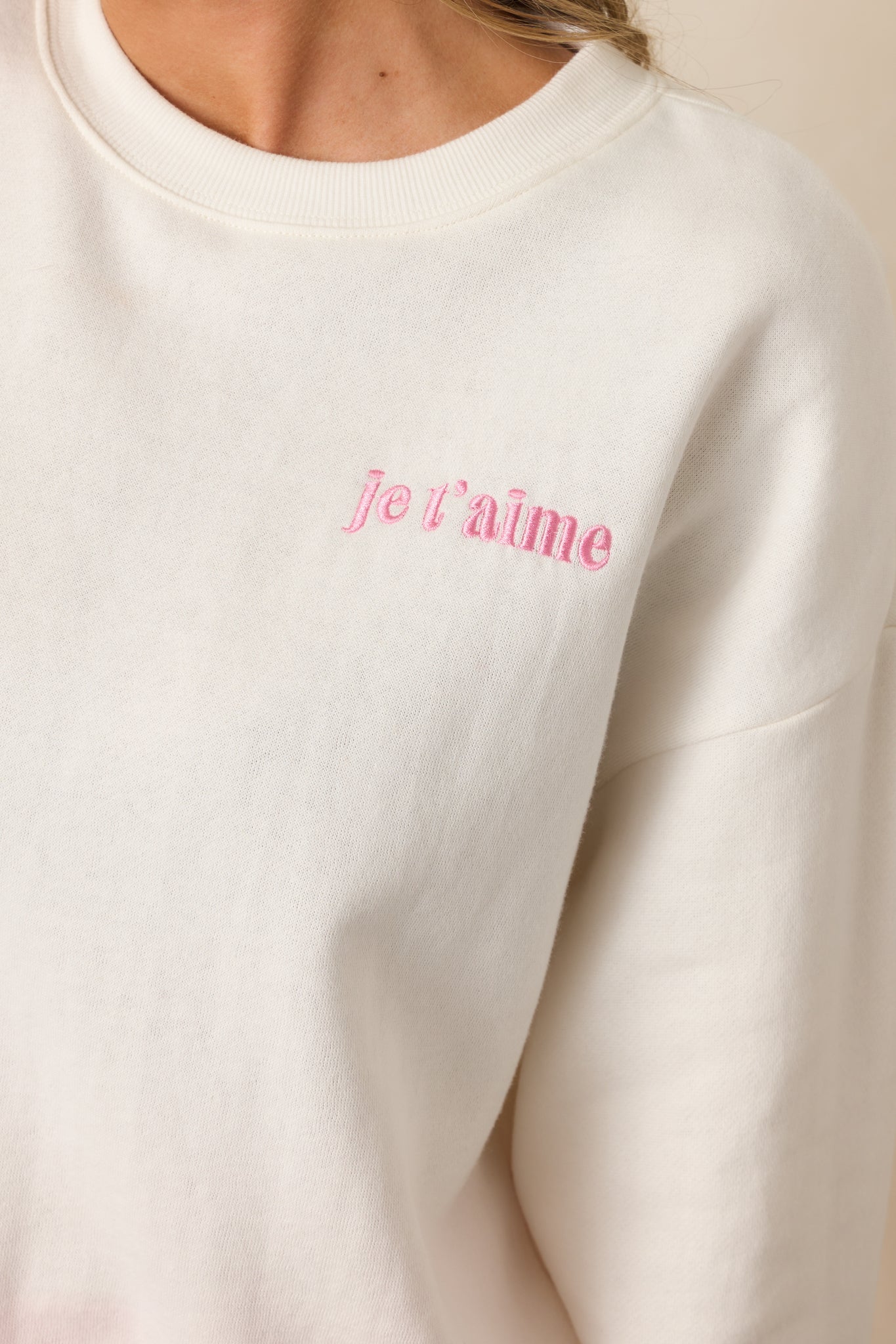 Z Supply Je T'aime Ivory Vanilla Ice Sweatshirt