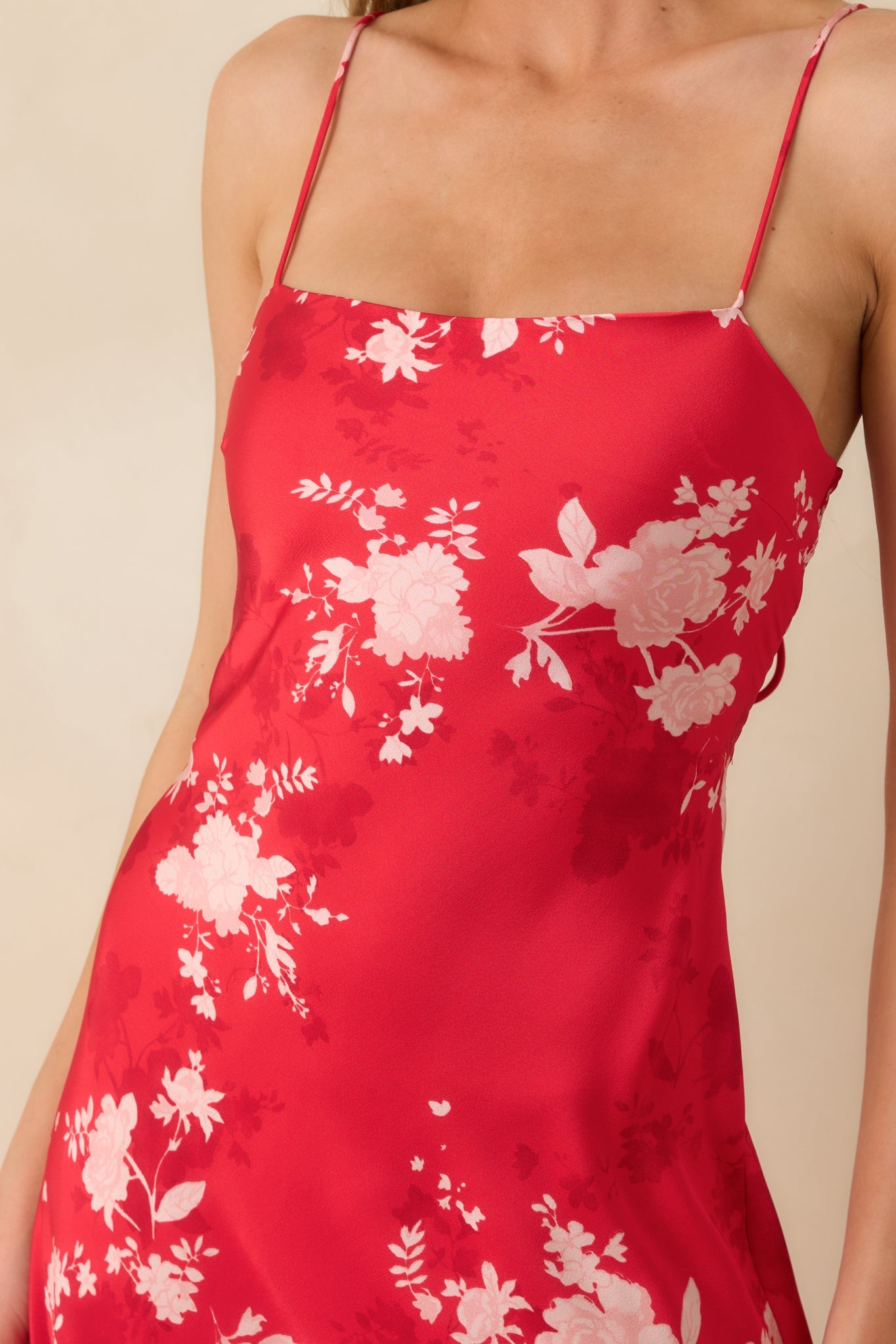 Z Supply Kiss Me Red Alyse Darya Floral Maxi Dress