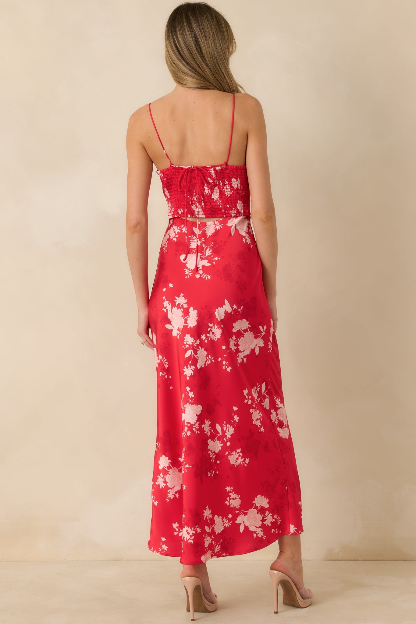 Z Supply Kiss Me Red Alyse Darya Floral Maxi Dress