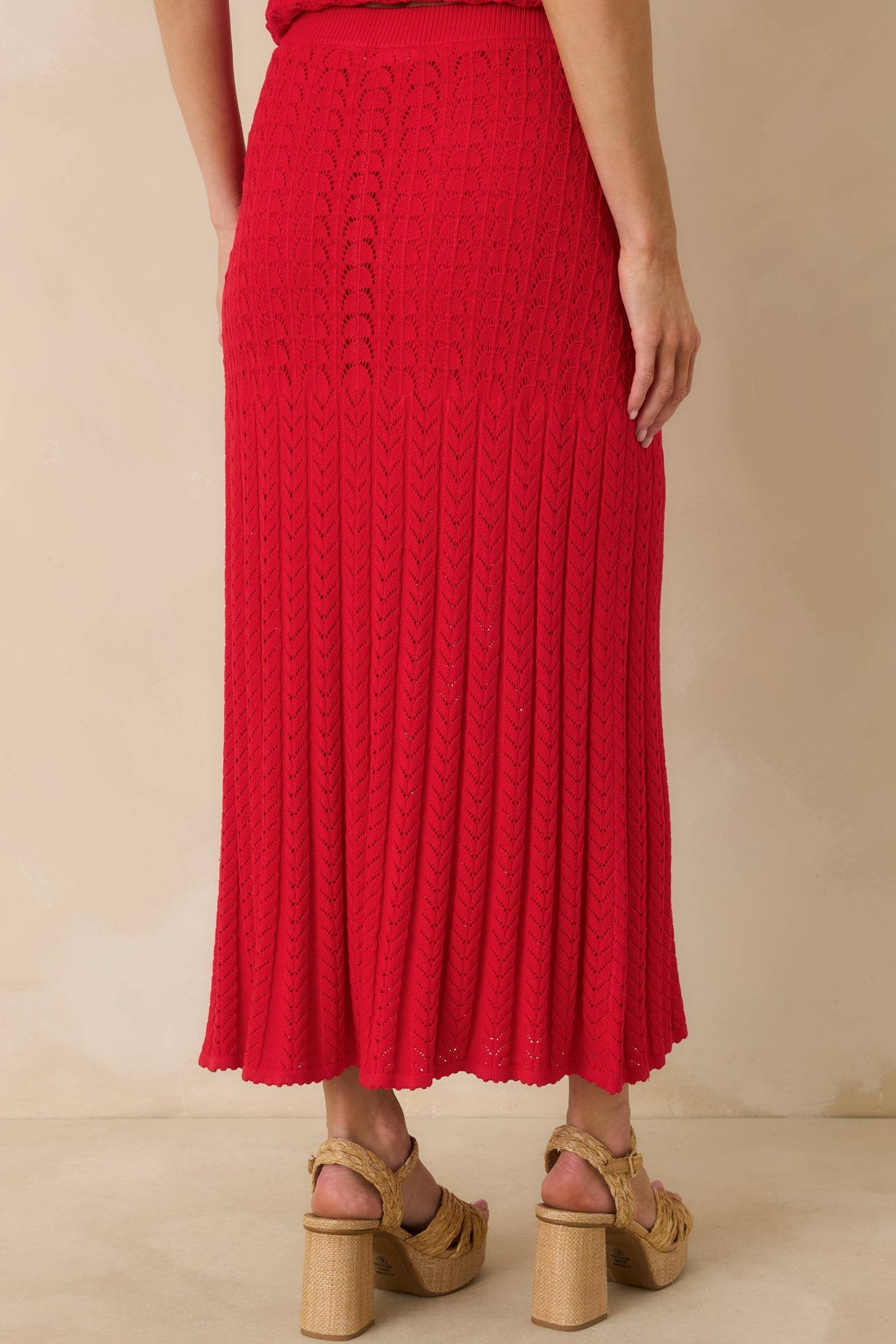 Z Supply Kiss Me Red Lexa Sweater Midi Skirt