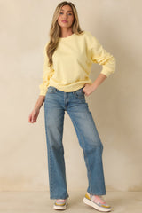 Z Supply Sunnyside Yellow Classic Boyfriend Sweatshirt