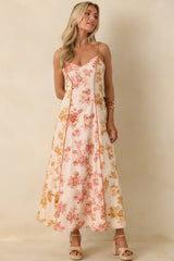 Feeling Like Yourself Rose Pink Floral Print Cotton Maxi Dress